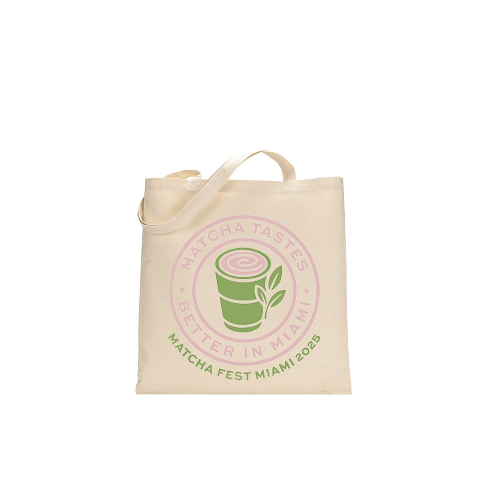 MatchaFest™ Miami 2025 Tote Bag – “Matcha Tastes Better in Miami” Edition